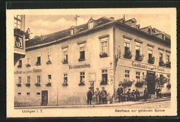 AK Usingen I. T., Gasthaus Zur Goldenen Sonne - Usingen