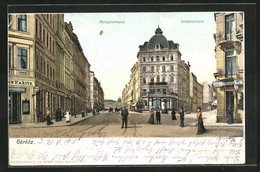 AK Görlitz, Berlinerstrasse Und Solomonstrasse Mit Geschäften - Goerlitz