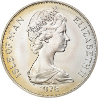 Monnaie, Isle Of Man, Elizabeth II, Crown, 1976, Pobjoy Mint, SPL, Argent - Île De  Man
