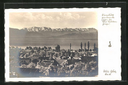 AK Wasserburg Am Bodensee, Ortspartie Mit Alpenpanorama - Wasserburg (Bodensee)