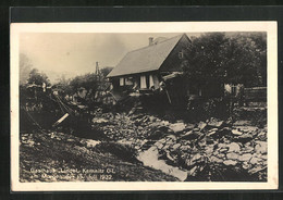 AK Kemnitz /O.-L., Gasthaus Lindel Nach Dem Unwetter1932 - Inondations