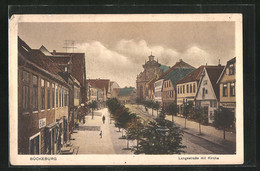 AK Bückeburg, Langestrasse Mit Kirche - Bückeburg