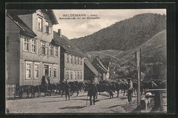 AK Wildemann I. Harz, Bahnhofstrasse Mit Der Kurkapelle - Wildemann