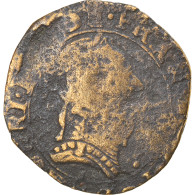 Monnaie, France, Henri III, La Ligue, Double Tournois, Paris, B+, Cuivre - 1574-1589 Heinrich III.