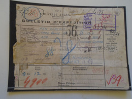ZA124.2 New Zealand 1956 Dispatch Note Parcel Card Bulletin D'expédition Colis Sent To Hungary Custom  Budapest - Brieven En Documenten