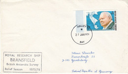 British Antarctic Territory (BAT) Cover Halley Bay 27 JAN 76 Ca RRS Bransfield (52783) - Covers & Documents
