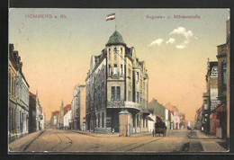 AK Homberg A. Rh., Gabelung Augusta- Und Mörserstrasse Am Hotel Central-Hof - Moers