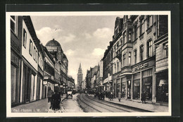 AK Bad Hamm I/W., Blick In Die  Strasse Gegen Die Kirche - Hamm