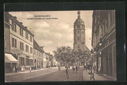 AK Sangerhausen, Gasthof Prinz Von Preussen, Kylische Strasse Mit Jacobikirche - Sangerhausen