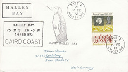 British Antarctic Territorry (BAT) 1973 Cover Ca Base Z Halley Bay 14 FE 73 (52786) - Covers & Documents