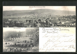 AK Alfeld /Leine, Hotel Schlehberg, Blick Auf Die Ortschaft - Alfeld