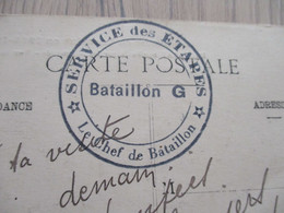 Sur CPA Baccarat Bombardé Guerre 14/18 Cachet Bleu Service Des étapes Bataillon G - WW I