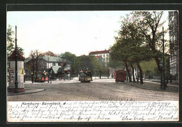 AK Hamburg-Barmbek, Strassenbahn Auf Dem Marktplatz - Noord