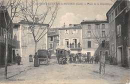 CPA 30 SAINT QUENTIN LA POTERIE PLACE DE LA REPUBLIQUE - Autres & Non Classés