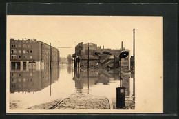 Foto-AK Chemnitz, Hochwasser In Der Annaberger Strasse Ecke Poststrasse, 1954 - Inondations