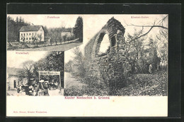 AK Grimma, Kloster Nimbschen, Gasthaus, Kloster-Ruine - Grimma