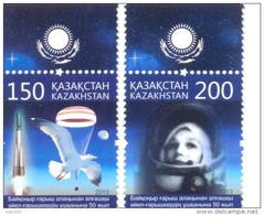 2013. Kazakhstan, Space, 50y Of First Flight In Space Of  V. Tereshkova, 2v, Mint/** - Kazajstán