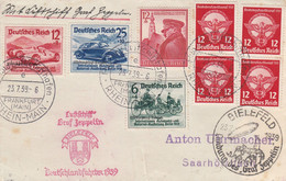 Zeppelin - 1939- Allemagne - Lettre Du 23/07/1939 - Vers - Zeppelins