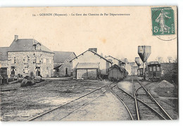 CPA 53 Gorron La Gare Et Le Train Tramway - Gorron
