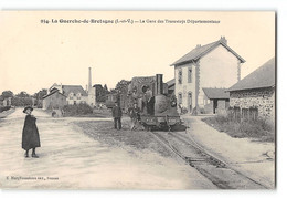 CPA 35 La Guerche De Bretagne La Gare Et Le Train Tramway - La Guerche-de-Bretagne