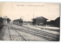 CPA 56 Guer La Gare Et Le Train Tramway - Guer Cötquidan