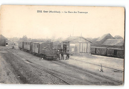 CPA 56 Guer La Gare Et Le Train Tramway - Guer Cötquidan