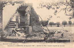 CPA 30 INONDATIONS DE SOMMIERES 26 SEPT 1907 QUARTIER DU PONT ESCALIER EMPORTE - Sommières