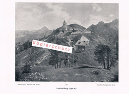 170 Photoglob Luschariberg Lussari Kanaltal Julische Alpen Druck 1903!! - Other