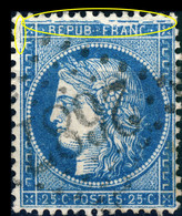 France - Yv.60A 25c Cérès Pos.145A2 "grande Cassure" - Obl. GC 2687 (ind. 4 - NOTRE-DAME-DE-LIESSE, Aisne) - TB - 1871-1875 Ceres