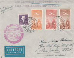 Zeppelin - 1936 - Danemark - Carte Du 03/10/1936 - Vers Les USA - Zeppelin