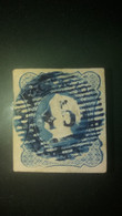 D.MARIA II - MARCOFILIA - 1ªREFORMA (45) VILA FRANCA DE XIRA (AZUL) - Used Stamps