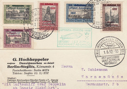Zeppelin - 1932 - Dantzig - Carte Du 31/07/1932 - Vers L'Allemagne - Zeppeline