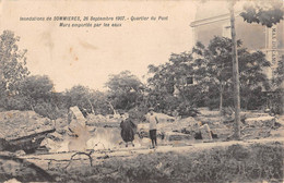 CPA 30 INONDATIONS DE SOMMIERES 26 SEPT 1907 QUARTIER DU PONT MURS EMPORTES - Sommières