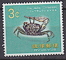 RYU-KYU Faune Marine, Crabe Yvert N°161a ** Neuf Sans Charnière. MNH - Crustaceans