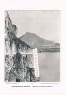 209-5 Photo Printing Photoglob Riva Gardasee Ponalestrasse Druck 1901!! - Orte