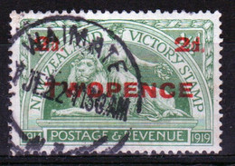 New Zealand 1922 King George V 2d Overprint On ½d Green Stamp. - Usati