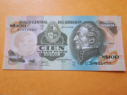 URUGUAY 100 NUEVOS PESOS 1987 G UNC - Uruguay