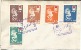 PARAGUAY FDC 1965 JUEGOS OLIMPICOS DE TOKYO OLIMPIC GAMES LANZAMIENTO DISCO ATLETISMO - Summer 1964: Tokyo