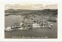 Real Photo View Of Panama City Aerial View  Stamp Canal Zone Cristobal 1938 To Salon De Provence - Panama