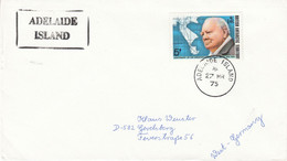 British Antarctic Territory (BAT) 1975 Adelaide Island  Ca  27 MR 75 Adelaide Island  (52781) - Briefe U. Dokumente
