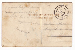 Belgique Gand Gent 1917 Correspondance Privée Armée Belge Première Guerre Mondiale WW1 - Belgische Armee