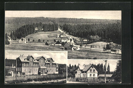 AK Steinbach B. Johanngeorgenstadt, Hotel Waldfrieden, Teilansicht Vom Dorf - Johanngeorgenstadt