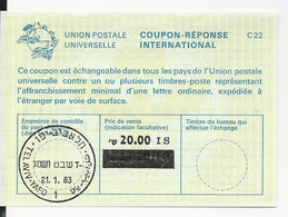 ISRAEL - INTERNATIONAL REPLY COUPON - Lettres & Documents