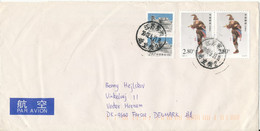 P. R. Of China Air Mail Cover Sent To Denmark 21-5-2002 - Posta Aerea