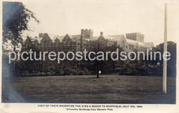 VISIT OF THEIR MAJESTIES TO SHEFFIELD UNIVERSITY BUILDINGS OLD R/P POSTCARD YORKSHIRE - Sheffield