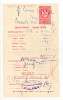1933 KINGDOM OF YUGOSLAVIA,SERBIA,NOVI SAD,PRINTED 1 DIN. ESCONT PAPER,FISCAL STATIONERY - Autres