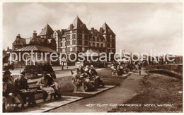 WHITBY WEST CLIFF AND METROPOLE HOTEL OLD R/P POSTCARD YORKSHIRE - Whitby