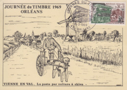 Carte  Locale  1er  Jour   FRANCE    JOURNEE  Du  TIMBRE    ORLEANS   1969 - Tag Der Briefmarke