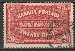 Canada 1922 Sc E2a  Special Delivery Used Cape Cove QC CDS - Exprès