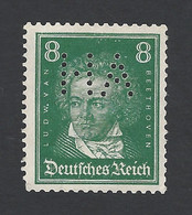 Deutsches Reich ★ Ludwig Van Beethoven ★ Mi. 389 (*) - Firmenlochung / Perfin - Gebraucht